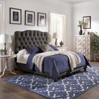 Ginny Adjustable Diamond-tufted Camel Back Bed by iNSPIRE Q Classic