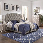 Ginny Adjustable Diamond-tufted Camel Back Bed by iNSPIRE Q Classic