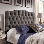 Ginny Adjustable Diamond-tufted Camel Back Bed by iNSPIRE Q Classic