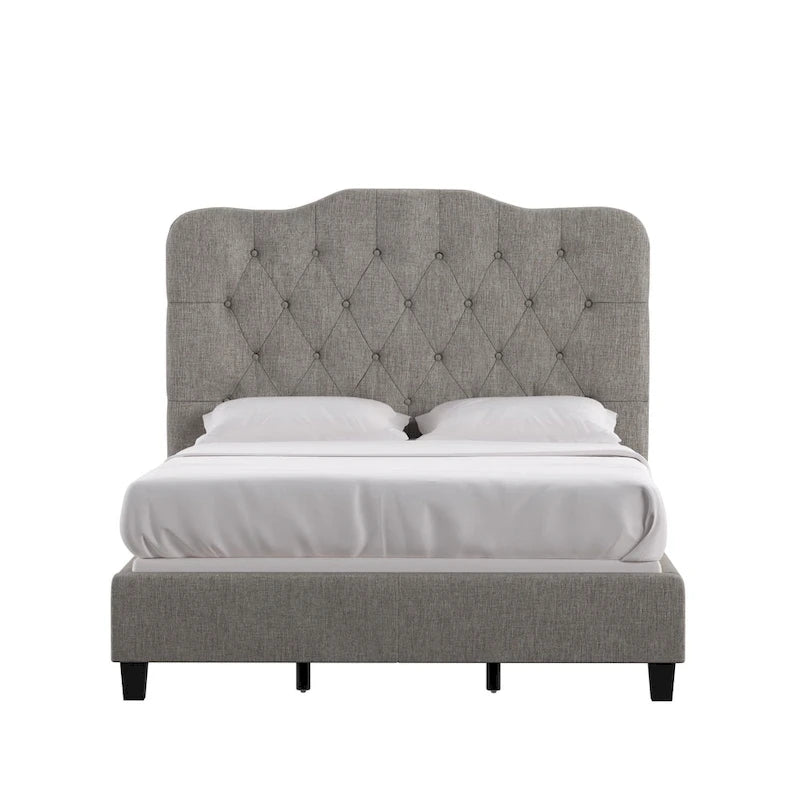 Ginny Adjustable Diamond-tufted Camel Back Bed by iNSPIRE Q Classic