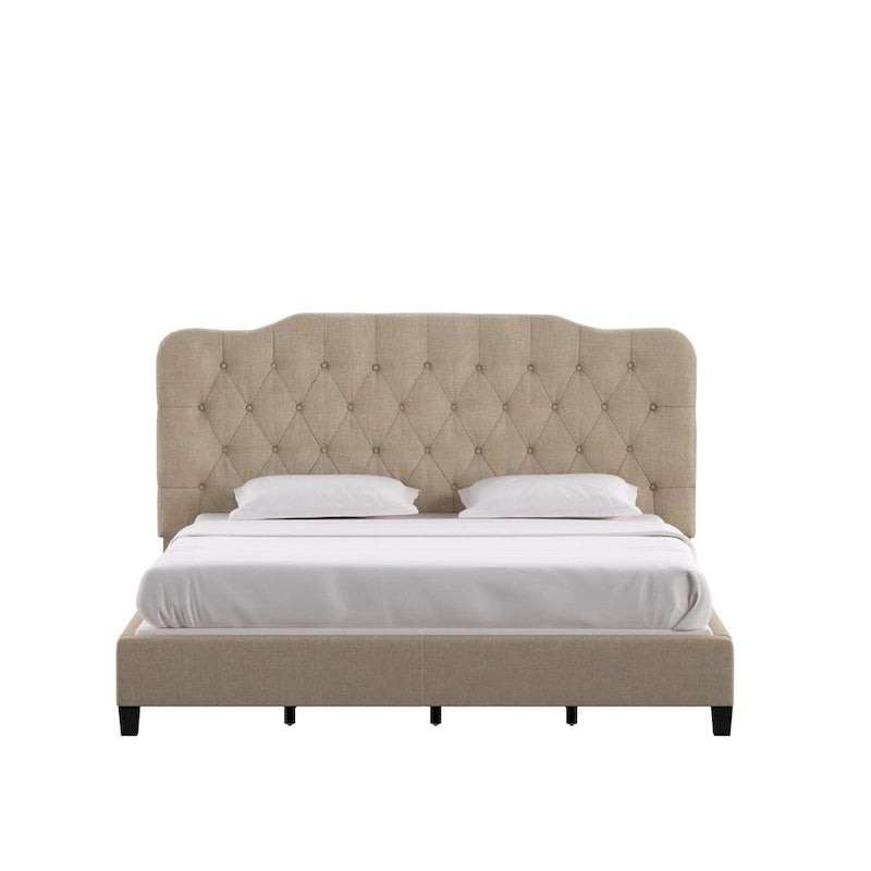 Ginny Adjustable Diamond-tufted Camel Back Bed by iNSPIRE Q Classic