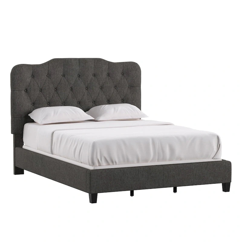 Ginny Adjustable Diamond-tufted Camel Back Bed by iNSPIRE Q Classic