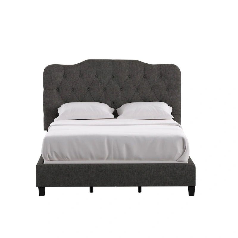 Ginny Adjustable Diamond-tufted Camel Back Bed by iNSPIRE Q Classic