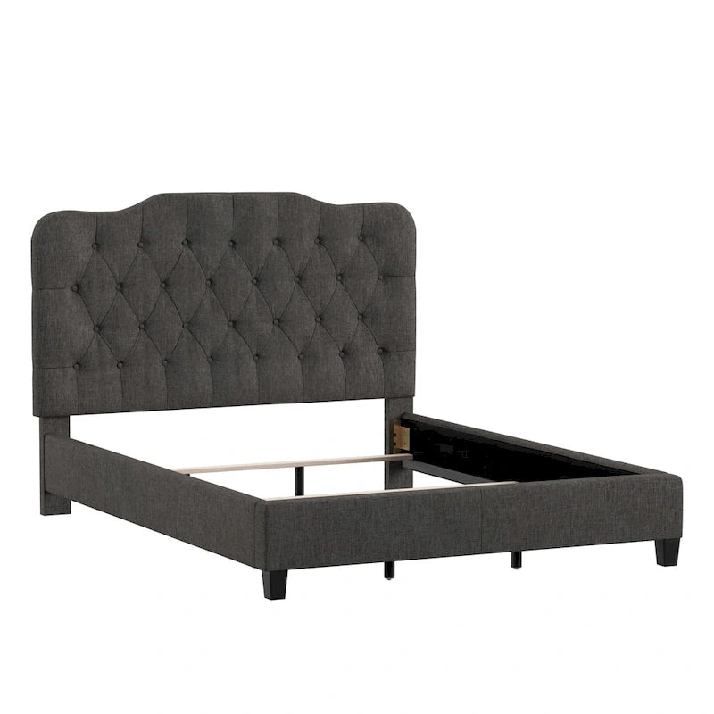 Ginny Adjustable Diamond-tufted Camel Back Bed by iNSPIRE Q Classic