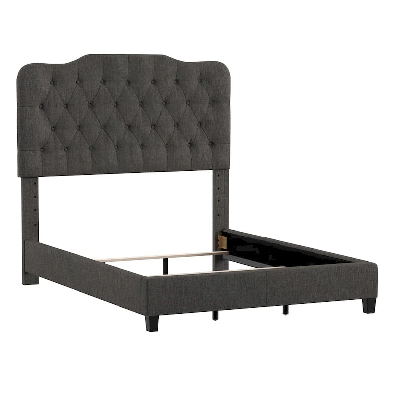 Ginny Adjustable Diamond-tufted Camel Back Bed by iNSPIRE Q Classic