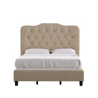 Ginny Adjustable Diamond-tufted Camel Back Bed by iNSPIRE Q Classic