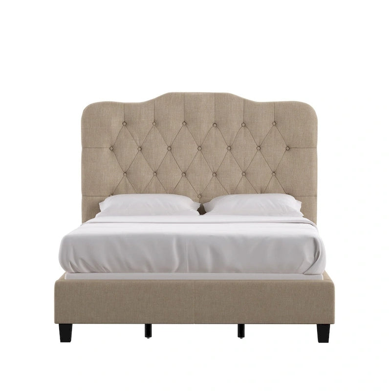 Ginny Adjustable Diamond-tufted Camel Back Bed by iNSPIRE Q Classic