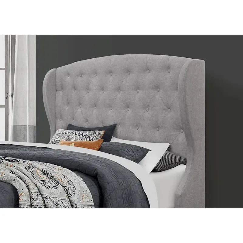 Samuel Upholstered Wingback Platform Bed