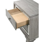 Evonne 6 Piece Gray LED Upholstered Panel Bedroom Set