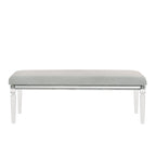 Evonne 6 Piece Gray LED Upholstered Panel Bedroom Set