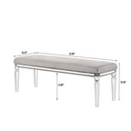 Evonne 6 Piece Gray LED Upholstered Panel Bedroom Set