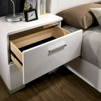 Champs Contemporary Queen Solid Wood Storage 3-Piece Panel Bed with USB Port Set by Furniture of America