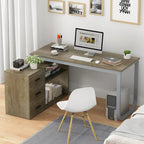 Timechee 55-inch L Shaped Office Computer Desk w/ Drawers