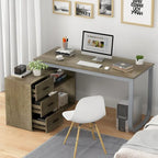 Timechee 55-inch L Shaped Office Computer Desk w/ Drawers