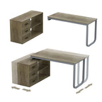 Timechee 55-inch L Shaped Office Computer Desk w/ Drawers