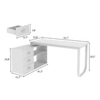 Timechee 55-inch L Shaped Office Computer Desk w/ Drawers