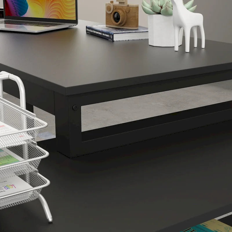 Timechee 55-inch L Shaped Office Computer Desk w/ Drawers