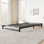 6 Inch Metal Platform Bed Frame with Wavy Pattern