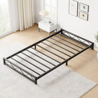 6 Inch Metal Platform Bed Frame with Wavy Pattern