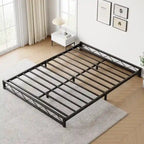 6 Inch Metal Platform Bed Frame with Wavy Pattern