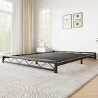 6 Inch Metal Platform Bed Frame with Wavy Pattern