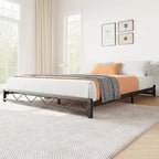 6 Inch Metal Platform Bed Frame with Wavy Pattern