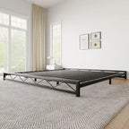 6 Inch Metal Platform Bed Frame with Wavy Pattern