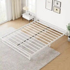 6 Inch Metal Platform Bed Frame with Wavy Pattern