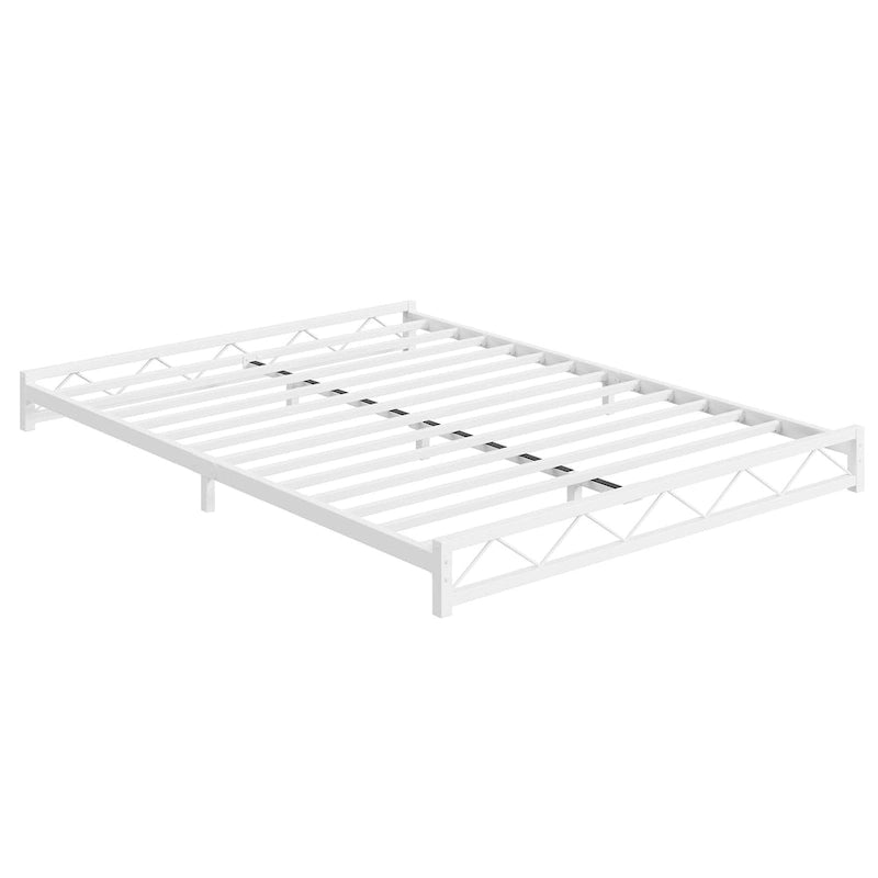 6 Inch Metal Platform Bed Frame with Wavy Pattern
