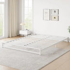 6 Inch Metal Platform Bed Frame with Wavy Pattern