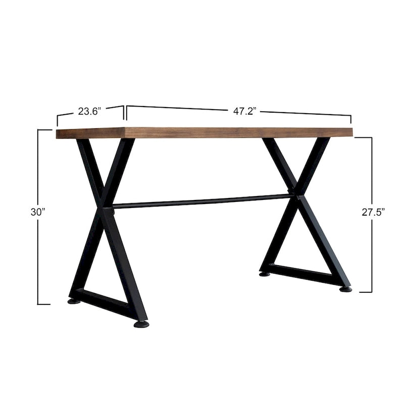Carbon Loft Fowler Industrial Computer Desk Table