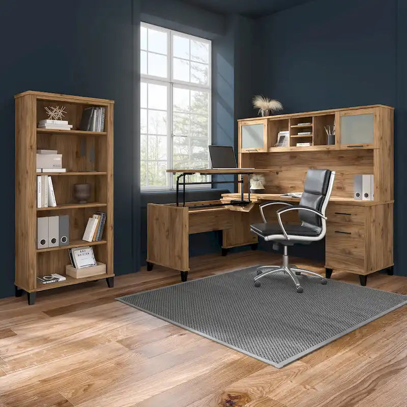 Bush Furniture Somerset 72W Office Desk with Storage Drawers
