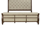 Americana Farmhouse Dusty Taupe King Sleigh Bed