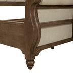 Americana Farmhouse Dusty Taupe King Sleigh Bed