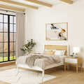 Plank and Beam Platform Panel Headboard Full-Size Bed