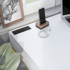 Bird Modern 42-inch Metal Computer Desk with USBs by Furniture of America