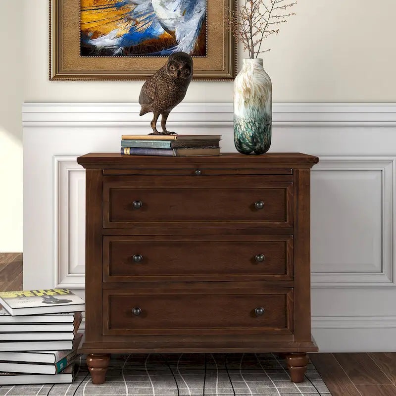 3-Drawer Wood Cabinet