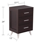 SEI Furniture Narva Mid-century Modern Storage Nightstand