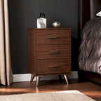SEI Furniture Narva Mid-century Modern Storage Nightstand