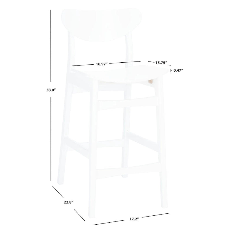 SAFAVIEH Glennie Counter Stool - 17 W x 23 D x 38 H - 17Wx23Dx38H