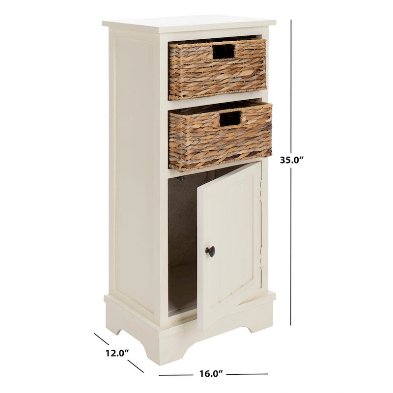 SAFAVIEH Golda Distressed White Cabinet