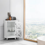Teamson Home Blue Ridge Corner Wooden Floor Accent Cabinet