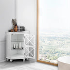 Teamson Home Blue Ridge Corner Wooden Floor Accent Cabinet