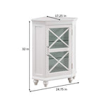 Teamson Home Blue Ridge Corner Wooden Floor Accent Cabinet