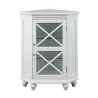 Teamson Home Blue Ridge Corner Wooden Floor Accent Cabinet