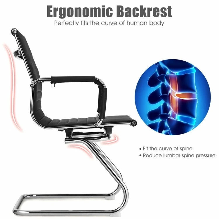 Set of 2 Conference Chair with Protective Arm Sleeves