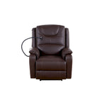 Liyasi Zero Gravity Power Recliner with comfortable lying degree, Massage, Heating and Phone Holder, Side Pockets, USB Charge Po