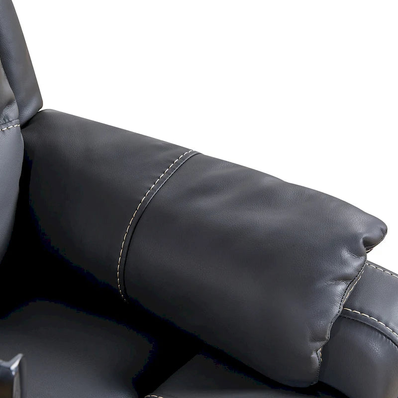 Liyasi Zero Gravity Power Recliner with comfortable lying degree, Massage, Heating and Phone Holder, Side Pockets, USB Charge Po