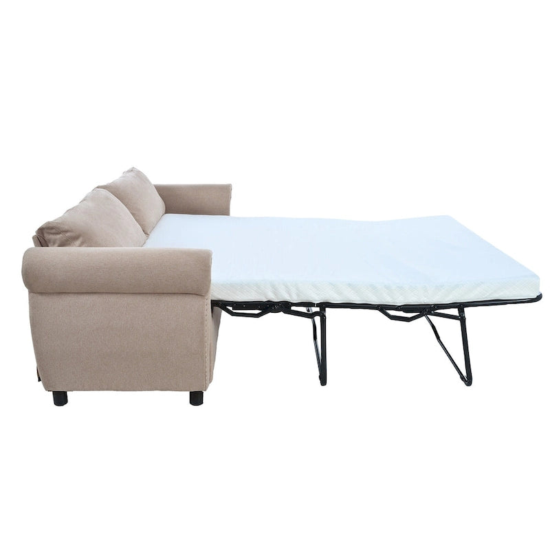 U_Style 80.7 2-in-1 Sofa Bed Sleeper with Large Mattress(63*70.9*3.3 inch), for Living Room Spaces Bedroom