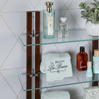 Old Bavaria Three Tier Adjustable Shelves on Wooden Bars